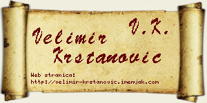 Velimir Krstanović vizit kartica